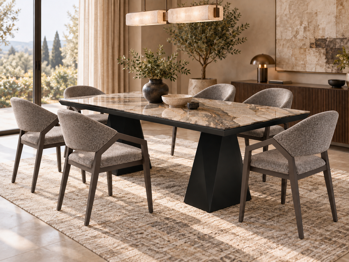 Ensemble de salle à manger Diamond – table à manger extensible + 6 chaises Diamond