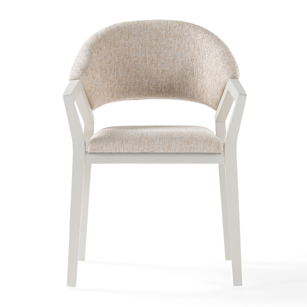 Chaise de salle à manger rembourrée Diamond avec accoudoirs