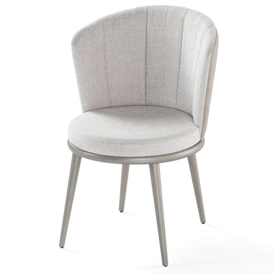 Chaise de salle à manger rembourrée Lipa avec dossier enveloppant