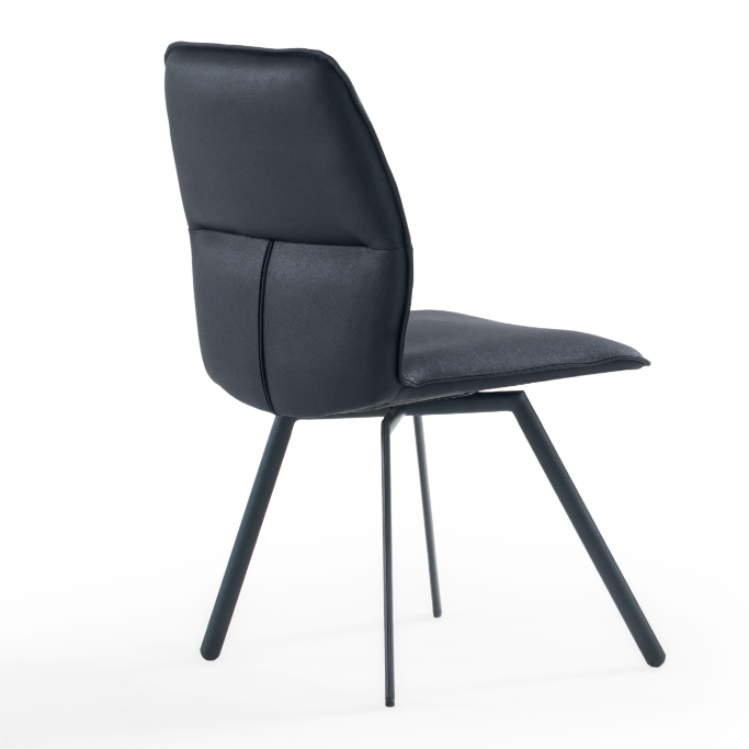 Loft upholstered dining chair with a three-part backrest