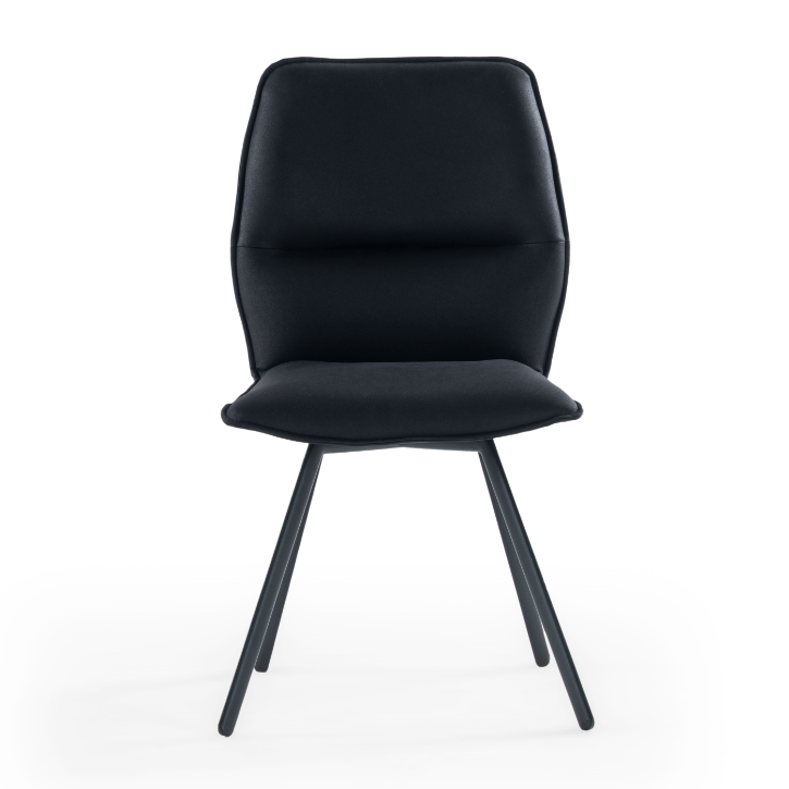 Loft upholstered dining chair with a three-part backrest