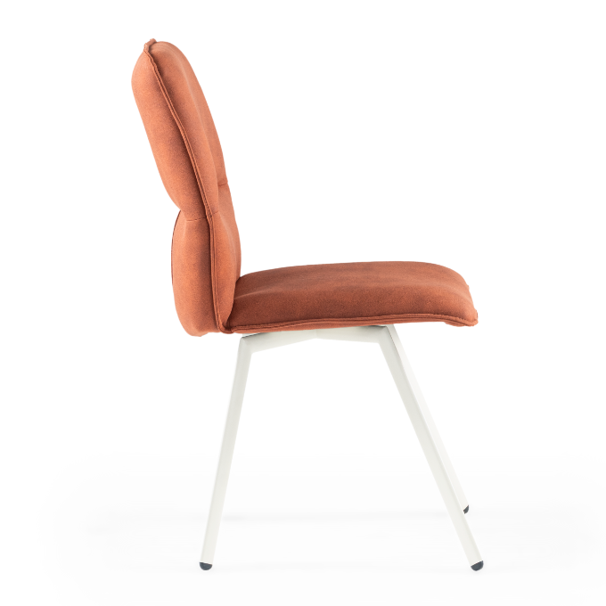 Loft upholstered dining chair with a three-part backrest