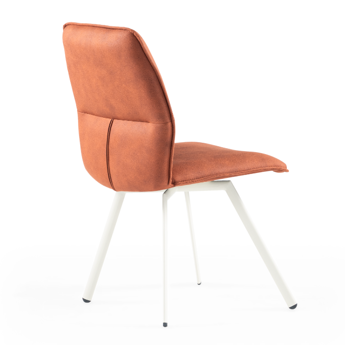 Loft upholstered dining chair with a three-part backrest