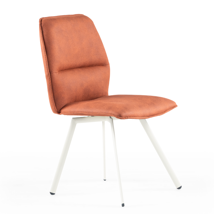Loft upholstered dining chair with a three-part backrest