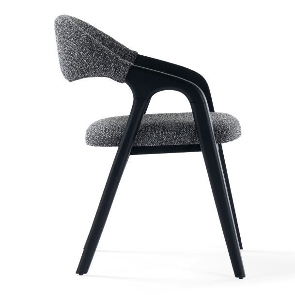 Verona upholstered dining chair with armrests