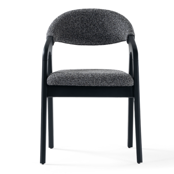 Verona upholstered dining chair with armrests