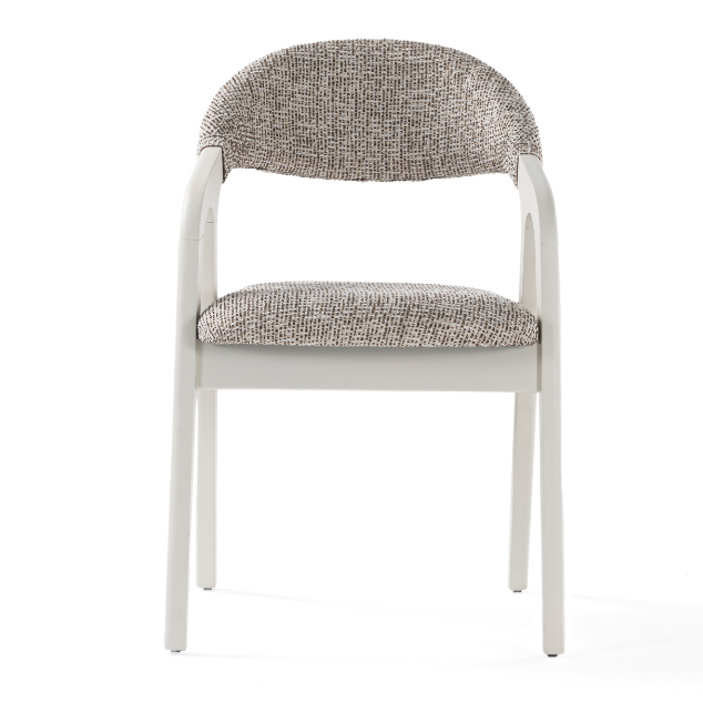 Verona upholstered dining chair with armrests