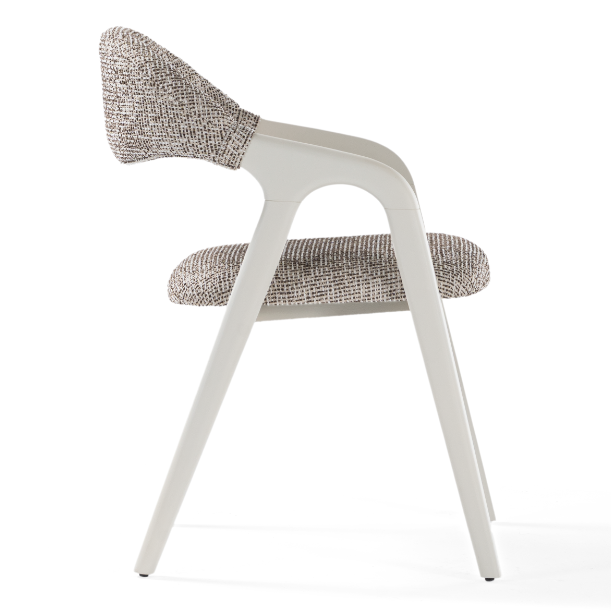 Verona upholstered dining chair with armrests