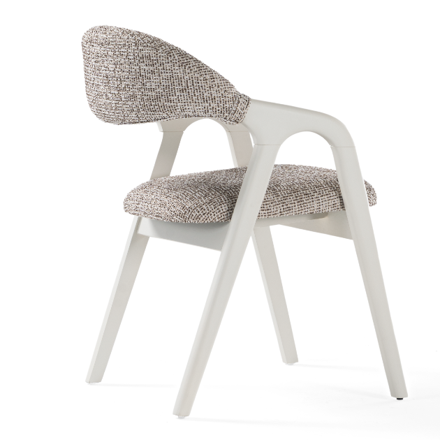 Verona upholstered dining chair with armrests